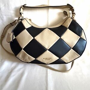 Radley London Black and Tan Quilted Shoulder Bag
